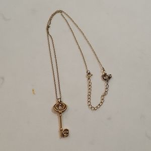 Gold key necklace